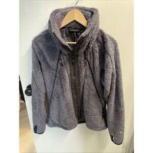 Kuhl Gray Flight Full Zip Fleece Stowaway Outdoor Hoodie Hiking Sport Woman's  L